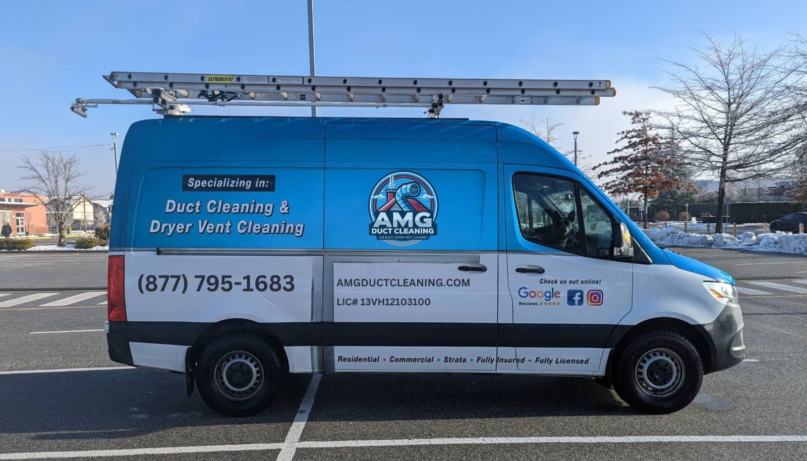AMG Duct Cleaning Bridgewater team in front of service van in New Jersey
