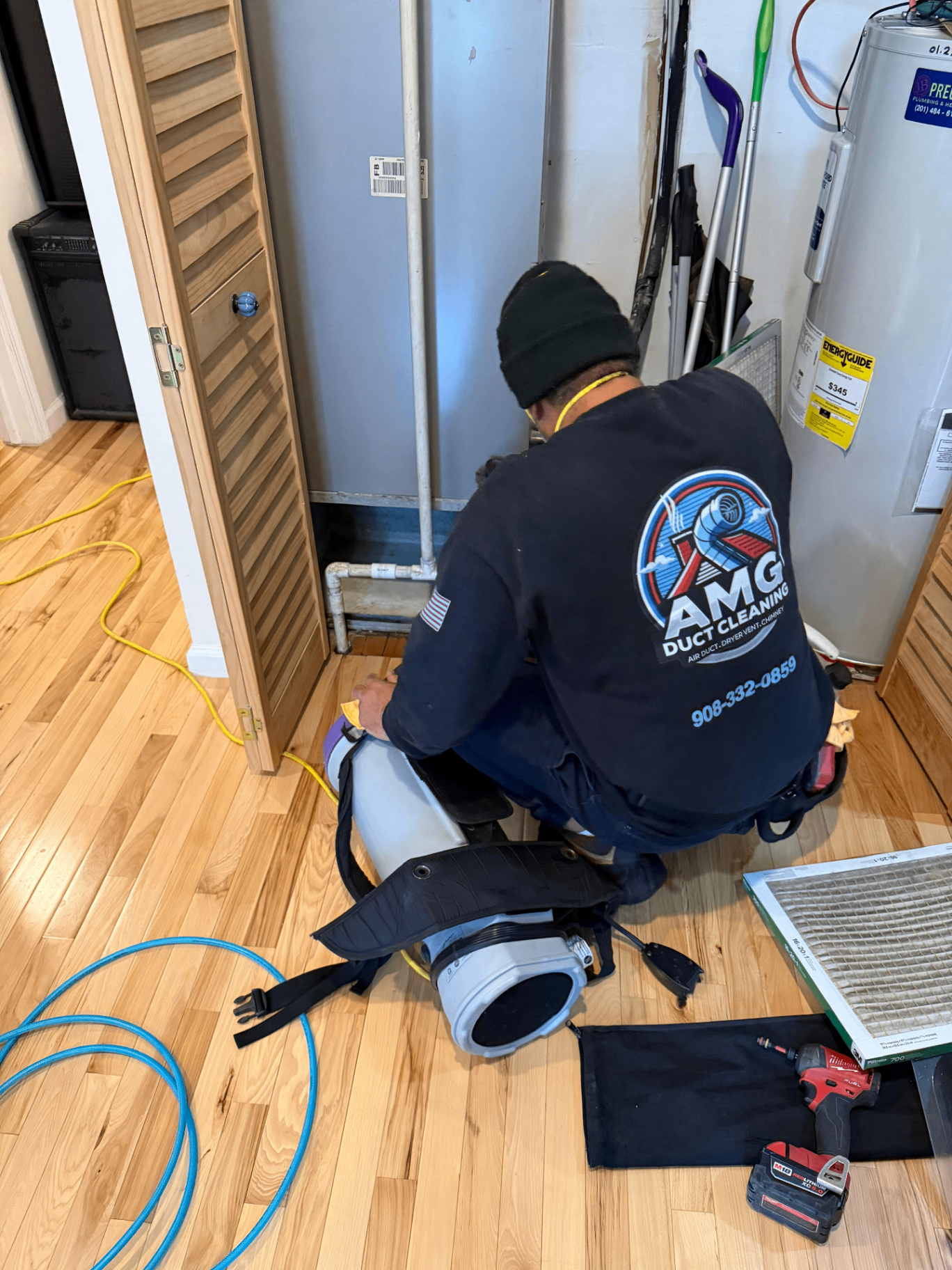New ductwork installation in a NJ basement
